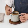 Mugs 380ml Coffee Cup Creative Large Capacity Ceramics Water Hand Drawn Dessert