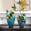 Vases Modern Light Luxury Glazed Glaze Ematel Couleur de bureau Ornements Vase Chine