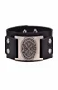 Drop viking Vegvisir Compass Pendants Bangle Norse Runes Men Bijoux Odin Symbole Bracelet en cuir5495647