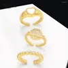 Cluster Rings MVR-045 2024 Style Design Zircon Adjustable Ring Fashion Birthday Women Gift Jewelry Trend Accessory Sale