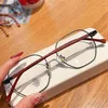 Strama da sole cornici in legno telaio metallico occhiali alla moda grande visione cura miopia ultra luce occhiali da donna