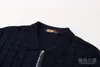 男性ポロス夏の幾何学的パターンZilli Silk Zipperニットシャツ半袖Tシャツ