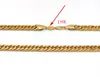 Men039s Colar Chain Colar 18 K Link de carimbo Solid Amarelo Gold Authentic acabamento grosso de 10 mm de largura 24 polegadas8594618