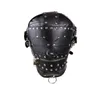 Qualitätshaube Maske Sexprodukte PU Leder BDSM Bondage Maske