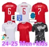 2024 Jersey de fútbol de Dinamarca 24 25 Euro Eriksen Casa Red Red Kjaer Kjaer Hojbjerg Christensen Skov Olsen Braithwaite Dolberg Football Shirts8899