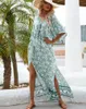 Vestidos de trabajo Ayualin Crop Top Blusas de verano Sets Boho Beach 2 piezas Cotton Rayon Floral Señel Traje para mujeres Maxi