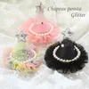 Accessoires de vêtements pour chiens étincelants flash poudre en dentelle princesse chapeau animal de compagnie fournit la tête porte hairpin holiday caniche yorkte maltese