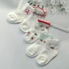 Çocuk Çorap Çocuk Çoraplar İnce Nefes Alabilir İlkbahar ve Yaz Kız Çoraplar Örgü Yaz Kızları Küçük Taze Pamuk Çorapları 1-12 Yaş Y240504