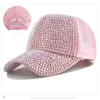 Kogelcaps verstelbare steentjes rhinestones honkbal outdoor sport luxe ademende hoeden katoen zonnebrandcrème voor vrouwenmeisjes