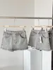 Röcke Design Frauen Mode grau Mini-Jeansrock lässig A-Line Female Chic Back Streetwear Klassischer Preppy Style