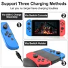 Замена беспроводного контроллера Joycons для SwitchLiteled с помощью движения Sensingdual VibrationGygy Axis включает в себя комфортную сцепление 240418