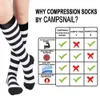 Chaussettes hosiery 50 styles de compression chaussettes médicales infirmières chaussettes variqueuses femmes hommes courent marathon chaussettes de jambe peinche à hauts bas de bas y240504