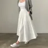 Joupes élégantes femmes blanches poche longue pour une femelle lâche A-line