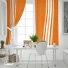 Gordijn Thanksgiving Fall Orange Stripes Farm Europese gordijnen voor woonkamer Festival Window Slaapkamer Drapes Panelen