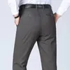 Men's Pants Cotton Summer Thin Autumn Thick Trousers Fashion Brand Cargo Smart Casual Solid Khaki Gray Suit Pant RIYBEOE