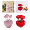Geschirrsets 10 verschiedene Obstgabeln und 1 Love Holder Home Decorative Cute Picks für Platter Dessert Cake Restaurant