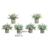 Kwiaty dekoracyjne 3Pak/działka sztuczna bonsai Zestaw naśladowujące mroźne szare liście z wysoką symulacją kwiatowy jest wykonany