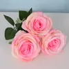 Dekorativa blommor Artificial Rose Flower Single Branch Silk Fake For Mors Day Gift Wedding Party Bridal Bouquet Home Decorations