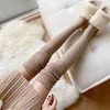 Frauen Socken modische modische Farbe Oberschenkel hohe Strümpfe lässig über dem Knie weibliche lange thermische warme Baumwolle hohe Röhrengänge