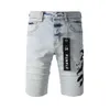 Shorts de denim de marque violette pour l'homme spot américain High Street Blue Print Jeans Designer Fashion Luxury 1098