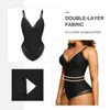 Women's Jumpsuits Rompers New Sexy Bodysuit Shapewear Women Waist Trainer Fajas Seamless Body Shaper V Neck Tummy Control Tank Tops Slim Shapers for Women Y240504