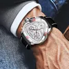 Montreuses-bracelets Lige Design Creative Triangle Mens Watchs Luminal Aploreproof Chronograph Nylon Strap Quartz WRSITWATCHES REGOIO MASCULINO