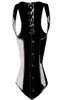 Bustiers corsets pvc goth sangle sous-bust cincher bustier corset g-string taille s-2xl body shaper livraison rapide7880006