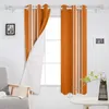 Gordijn Thanksgiving Fall Orange Stripes Farm Europese gordijnen voor woonkamer Festival Window Slaapkamer Drapes Panelen