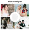 Veli da sposa abiti da sposa semplici e cristallini con appliques in pizzo ()