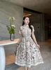 Brand de luxe Robe des femmes 2024 Nouvelle robe longue d'été pour femmes Nouveaux robes imprimées rétro de palais sexy