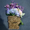 Decorative Flowers Simulation Flower Basket No Watering Non-Withered Realistic Looking Mothers Day Faux Lavender Door Hanging