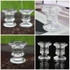 Candlers Hexagonal Glass Dolder Dining Room Table Decor pour pilier Bougies