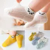 Kids Socks 5 Pairs/Lot Children Cotton Socks For Boys Girls Spring Summer Breathable Cute Cartoon Thin Mesh Short Sock For 1-12 Years Kids Y240504