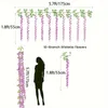 Dekorativa blommor 4st/set artificiell krypterad wisteria vinrank