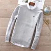 Men's Sweaters Cotton Men Sweater V-Neck Cold Resistant Pullovers Shirt Korean Clothes Long Sleeve High-End Jumpers Knitting Tops