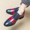 Designer Derby Color for Combination Mens Formal Handmade Business aftonklänning Triple Joint Men Shoes