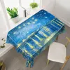 Table Cloth Summer Sky Theme Cover Light Luxury Oil Painting Sunflower Printed Room Decor Dining