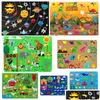 Baby Teppiche Playmats Farmtiere Filz Story Board Farmhouse Storybook Wandhängedekor Montessori Frühes Lernen interaktiver Puzzle T otgwt