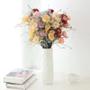 Decorative Flowers 6 PCs 5 Heads Artificial Rhododendron Fake Bouquets For DIY Flower Arrangement Wedding Party Home Decor