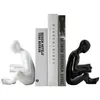 Objets décoratifs Figurines Nordic Creative Minimalist Book Reader by Art Ceramic Holder Study Office Bureau de bureau Decoration Home Decoration D OTPGH