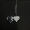 Pendant Necklaces Sublimation Blank Locket Po Pendants Stainless Steel Chains Both Sides Are Smooth For Valentine's Day 20pcs/lot