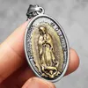 Anhänger Halsketten katholische Guadalupe Mächtige Amulett Rose Edelstahl Männer Kette Vintage für Frauen Schmuck Geschenke Großhandel Großhandel