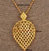 Collier de Dubaï Femmes Collier pendentif éthiopien Collier pendant 14K Jaune solide Gol Gf Bijoux Afrique Cadeaux de fleurs arabes208o6951096