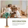 Dekorativa blommor 2 datorer Model Trees Palm Tree (dvärg)) FAKE DIY Kaktusdekor Sandbord PVC Mini Architecture Toy