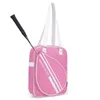 Bolsas de ombro portátil feminina bolsa badminton tênis saco de raquete esportes de fitness de separação molhada seca para transporte externo