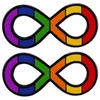 Citações autistas pinos de esmalte Care Autismo Bowknots Broche Rainbow Purpela Pieces Lappel Belge Jóias para instituições psicológicas