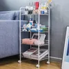 Kitchen Storage 2/3 Tiers Movable Home Organizer Rolling Tool Racking Trolley Utility Carts