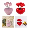 Geschirrsets 10 verschiedene Obstgabeln und 1 Love Holder Home Decorative Cute Picks für Platter Dessert Cake Restaurant