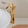 Rubinetti del lavandino da bagno Golden Swan Brafo lucido a tavolo in rame pieno tavolo superiore Bacino Upperie ICHURY Prodotti di lusso W