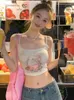 Tanks de réservoirs pour femmes Print Kawaii mignon mignon Slim Sweet Y2K Aesthant Tabar Top sous-vêtements Camisole TRENDY